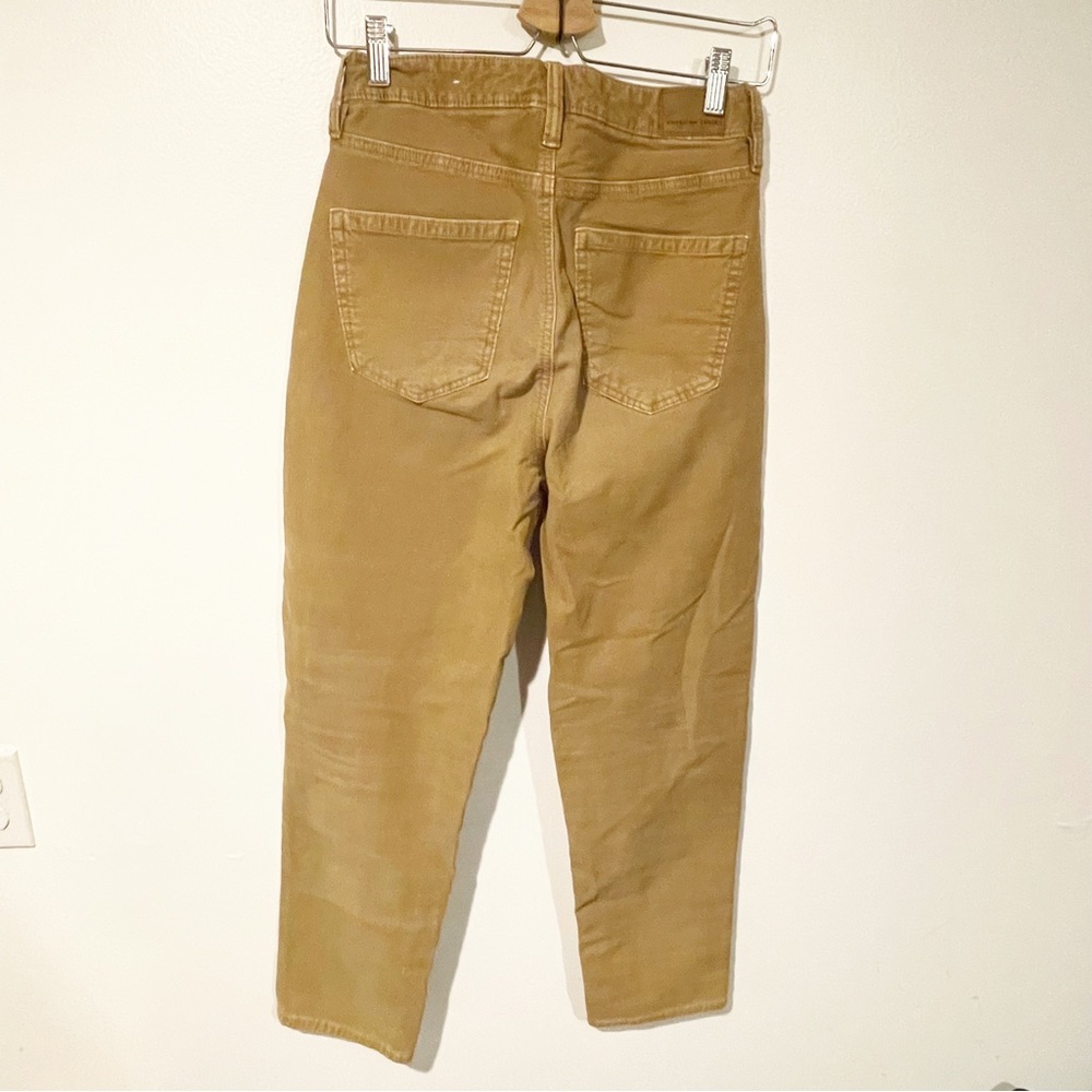 American Eagle‎ Womens Size 4R Mom Straight Jean Brown Fine Whale Corduroy - Picture 5 of 5